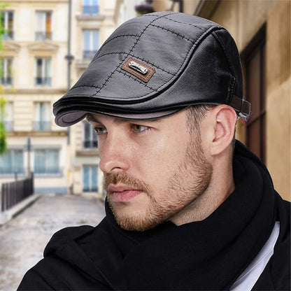 🧢- skórzany beret New Wave