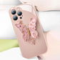Płaska szklana obudowa z wzorem motyla 3D kompatybilna z iPhone'em 🦋