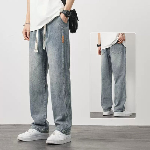 👖Męskie luźne proste dżinsy - Relaks i wygoda