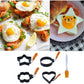 🍳Formičky na vejce | 4 ks nerezových formiček s nepřilnavým povrchem na palačinky a vejce