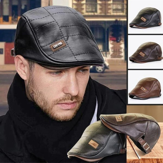 🧢- skórzany beret New Wave