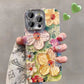 📱 ZESTAW ETUI NA TELEFON Z SERII CUTE OIL PAINTING FLOWERS DLA IPHONE'A