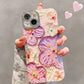 📱 ZESTAW ETUI NA TELEFON Z SERII CUTE OIL PAINTING FLOWERS DLA IPHONE'A