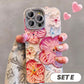 📱 ZESTAW ETUI NA TELEFON Z SERII CUTE OIL PAINTING FLOWERS DLA IPHONE'A