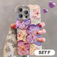 📱 ZESTAW ETUI NA TELEFON Z SERII CUTE OIL PAINTING FLOWERS DLA IPHONE'A