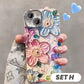 📱 ZESTAW ETUI NA TELEFON Z SERII CUTE OIL PAINTING FLOWERS DLA IPHONE'A