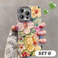 📱 ZESTAW ETUI NA TELEFON Z SERII CUTE OIL PAINTING FLOWERS DLA IPHONE'A