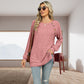 【S-2XL】💞Monochromatyczny dzianinowy top z okrągłym dekoltem