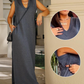 🔥👗Damska sukienka maxi z dekoltem w serek i bez rękawów