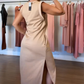 🔥👗Damska sukienka maxi z dekoltem w serek i bez rękawów