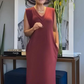 🔥👗Damska sukienka maxi z dekoltem w serek i bez rękawów