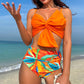 👙Damski kostium kąpielowy z wysokim stanem i wiązaną kokardką🏖️