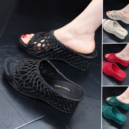 Sandały damskie Comfort Platform Wedge Cutout Sandal