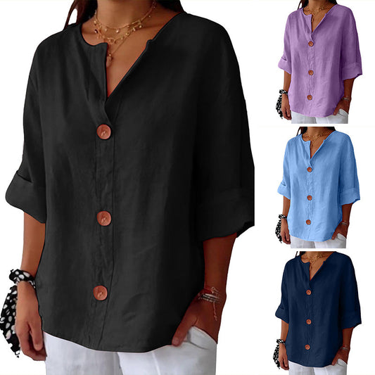 👚Luźne topy damskie z bawełny i lnu