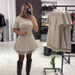 🔥Horké nabídky – Dámské minišaty s krátkými rukávy a třpytivou krajkovou výzdobou | Elegantní a třpytivé