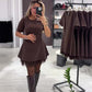 🔥Horké nabídky – Dámské minišaty s krátkými rukávy a třpytivou krajkovou výzdobou | Elegantní a třpytivé