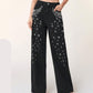 Elegant Embellished Denim Pants for Women