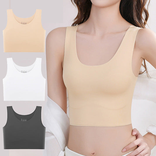 Дамски безшевни бикини от плътен цвят за комфорт