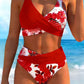 👙 49% OFF NOW ! 💐 Dámský květinový bikini set s vysokým pasem – Elegantní květinový vzor, lichotivý střih s vysokým pasem, měkká látka, ideální na pláž i k bazénu ☀️