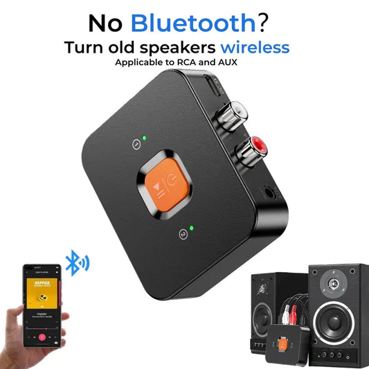 🔊✨Audio přijímač Bluetooth 6.0 s výstupy RCA a AUX – proměňte jakýkoli reproduktor v bezdrátový 🎶